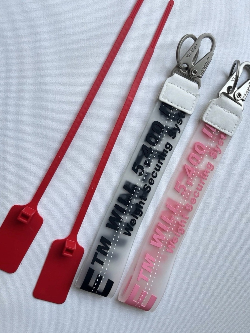 Style Accessories Bundle – Red Zip Ties & Keychain Lanyards